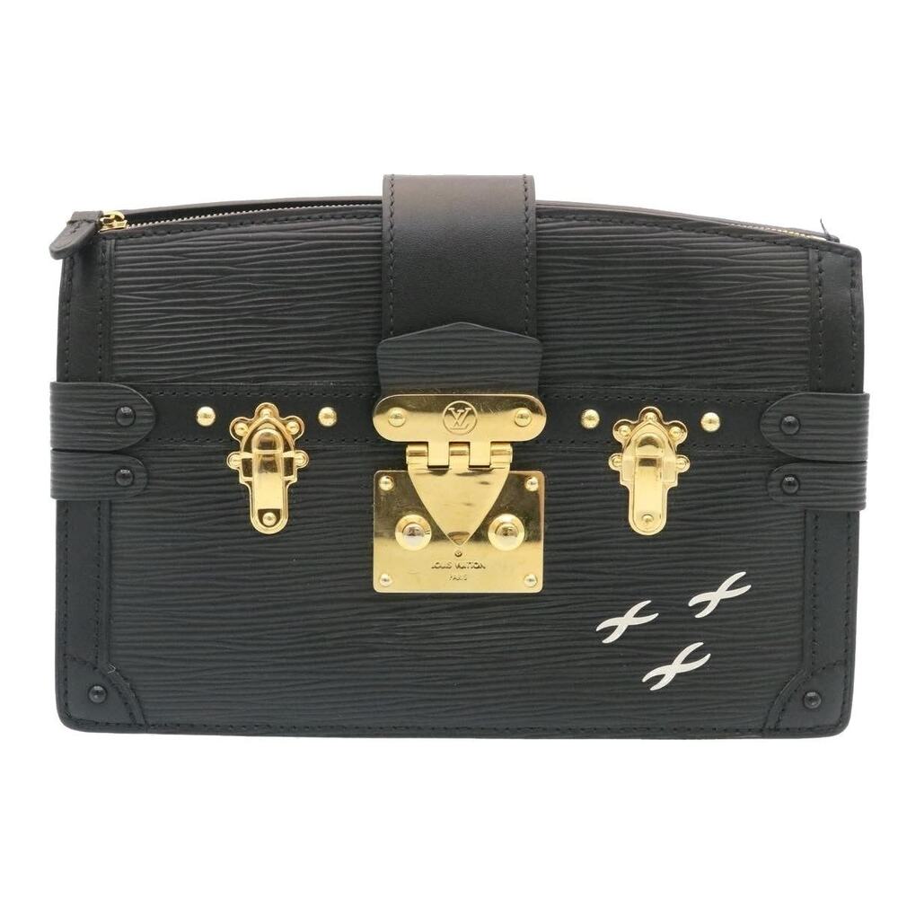 Louis Vuitton Epi Trunk Clutch Shoulder Bag Black